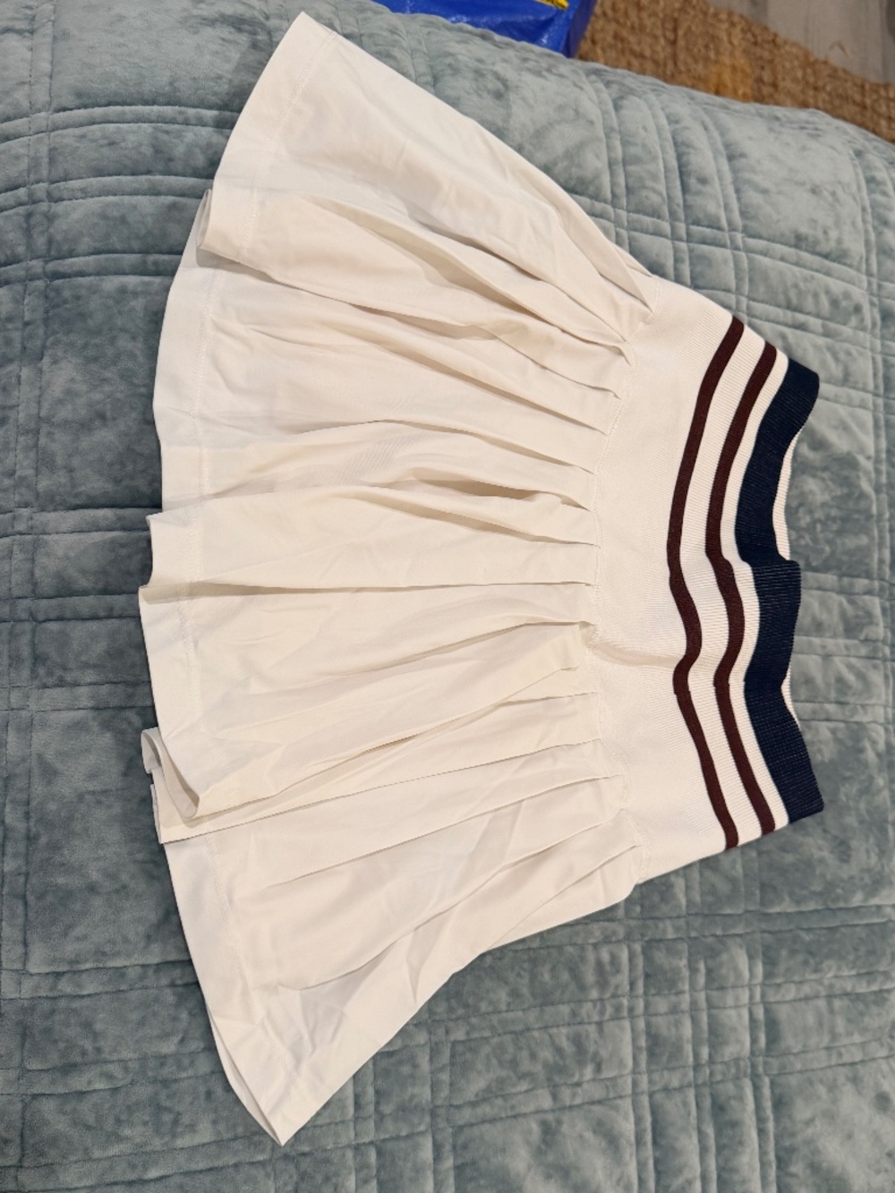 Wilson Navy / Burgundy Trim White Midtown Tennis Skirt - Size XS